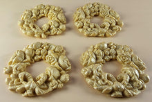 4 x Edible 3D 60mm Rose Wreaths, icing toppers, cake cupcakes decorations T086