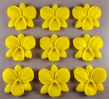 9 x Edible 3D 48mm Orchid, Orchids, flowers, flower, icing toppers, cake cupcakes decorations T038