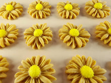 12 x Edible 3D 20mm Daisies Daisy flowers icing toppers, cake cupcakes T115
