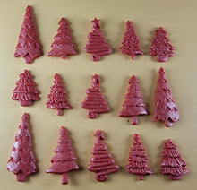 15 x Edible 3D 45mm Christmas Trees, icing toppers, cake cupcakes decorations T088