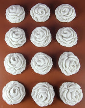 12 x Edible 3D 34mm large roses rose flowers icing toppers, cake cupcakes decorations T011