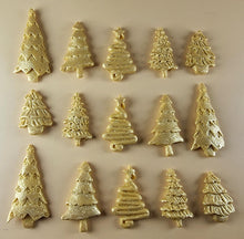 15 x Edible 3D 45mm Christmas Trees, icing toppers, cake cupcakes decorations T088