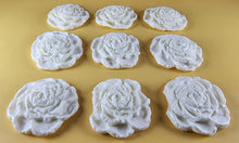9 x Edible 3D 40mm Rose Flowers icing toppers, cake cupcakes T130