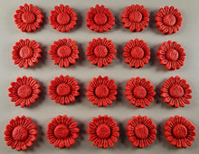 20 x Edible 3D 22mm flower flowers icing toppers, cake cupcakes decorations T030