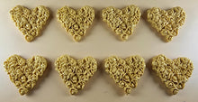8 x Edible 3D 45mm Heart Clusters, icing toppers, cake cupcakes decorations T094