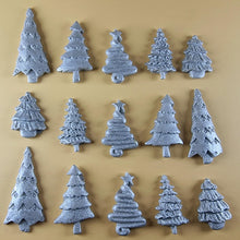 15 x Edible 3D 45mm Christmas Trees, icing toppers, cake cupcakes decorations T088