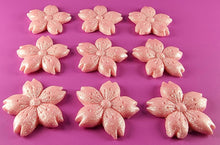 9 x Edible 3D 40mm Cherry Blossoms icing toppers, cake cupcakes decorations T051