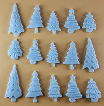 15 x Edible 3D 45mm Christmas Trees, icing toppers, cake cupcakes decorations T088