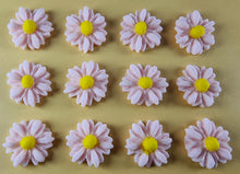 12 x Edible 3D 15mm Daisies Daisy flowers icing toppers, cake cupcakes T114