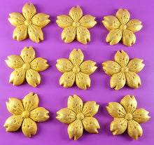 9 x Edible 3D 40mm Cherry Blossoms icing toppers, cake cupcakes decorations T051