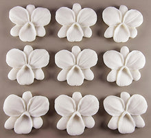 9 x Edible 3D 48mm Orchid, Orchids, flowers, flower, icing toppers, cake cupcakes decorations T038