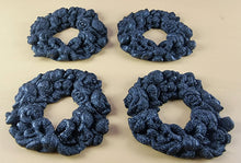 4 x Edible 3D 60mm Rose Wreaths, icing toppers, cake cupcakes decorations T086