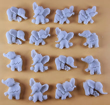 16 x Edible 3D 25mm Elephant Set, icing toppers, cake cupcakes decorations T071