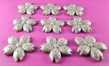 9 x Edible 3D 30mm Cherry Blossoms icing toppers, cake cupcakes decorations T053