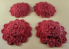 4 x Edible 3D 60mm Circle Rose Cluster flowers icing toppers, cake cupcakes decorations T107