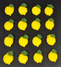 16 x Edible 3D lemons lemon fruit vegetables icing toppers, cake cupcakes decorations