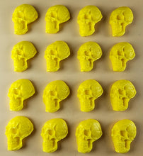 16 x Edible 3D 25mm Skulls, Halloween, icing toppers, cake cupcakes decorations T093