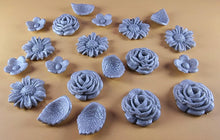 20 Piece Edible 3D Bouquet Flower set, icing toppers, cake cupcakes decorations T070