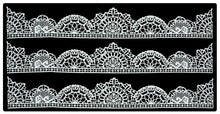 3 x Simply Heaven Edible Pre-Made Ready to Use Edible Cake Lace made from mat 53