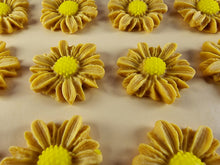 12 x Edible 3D 30mm Daisies Daisy flowers icing toppers, cake cupcakes T117