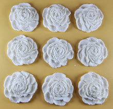 9 x Edible 3D 40mm Rose Flowers icing toppers, cake cupcakes T130