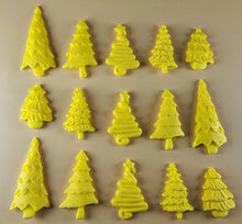 15 x Edible 3D 45mm Christmas Trees, icing toppers, cake cupcakes decorations T088