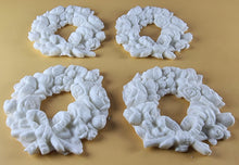 4 x Edible 3D 60mm Rose Wreaths, icing toppers, cake cupcakes decorations T086