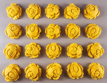 20 x Edible 3D 23mm high detail roses rose flowers icing toppers, cake cupcakes decorations T018