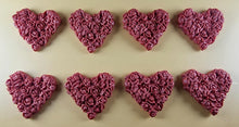 8 x Edible 3D 45mm Heart Clusters, icing toppers, cake cupcakes decorations T094