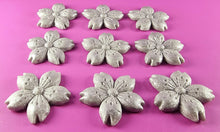 9 x Edible 3D 50mm Cherry Blossoms icing toppers, cake cupcakes decorations T052