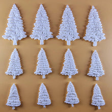 12 x Edible 3D 25mm Mixed Trees icing toppers, cake cupcakes decorations T046