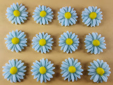 12 x Edible 3D 20mm Daisies Daisy flowers icing toppers, cake cupcakes T115