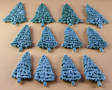 12 x Edible 3D 25mm Mixed Trees icing toppers, cake cupcakes decorations T046