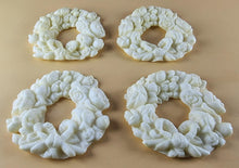 4 x Edible 3D 60mm Rose Wreaths, icing toppers, cake cupcakes decorations T086