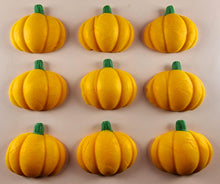 9 x Edible 3D 45mm Halloween Pumpkins, icing toppers, T134