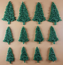 12 x Edible 3D 25mm Mixed Trees icing toppers, cake cupcakes decorations T046