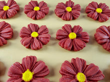 12 x Edible 3D 25mm Daisies Daisy flowers icing toppers, cake cupcakes T116
