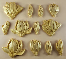 12 x Edible 3D 50mm Tulip Lilly flowers Set, icing toppers, cake cupcakes decorations T076