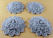 4 x Edible 3D 60mm Circle Rose Cluster flowers icing toppers, cake cupcakes decorations T107