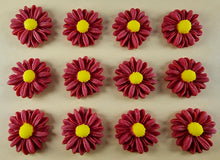 12 x Edible 3D 20mm Daisies Daisy flowers icing toppers, cake cupcakes T115