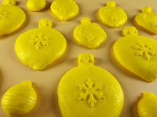 15 x Edible 3D 50mm Christmas Baubles, icing toppers, cake cupcakes decorations T091