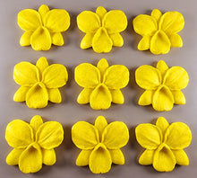 9 x Edible 3D 48mm Orchid, Orchids, flowers, flower, icing toppers, cake cupcakes decorations T038