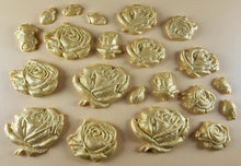 20 x Edible 3D 33mm Mixed Rose Set, icing toppers, cake cupcakes decorations T089