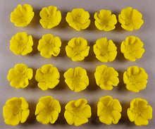 20 x Edible 3D 25mm Buttercup flowers icing toppers, cake cupcakes decorations T045
