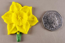 6 x Edible 3D 50mm Daffodil Flowers icing toppers, cake cupcakes T141