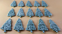 15 x Edible 3D 40mm Small Christmas Trees icing toppers, cake cupcakes decorations T049