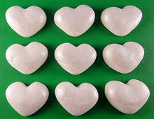 9 x Edible 3D 40mm Hearts icing toppers, cake cupcakes decorations T060