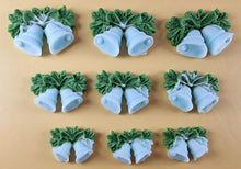 9 x Edible 3D 40mm Jingle Bells icing toppers, cake cupcakes decorations T103