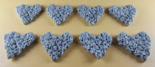 8 x Edible 3D 45mm Heart Clusters, icing toppers, cake cupcakes decorations T094