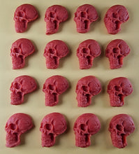 16 x Edible 3D 25mm Skulls, Halloween, icing toppers, cake cupcakes decorations T093